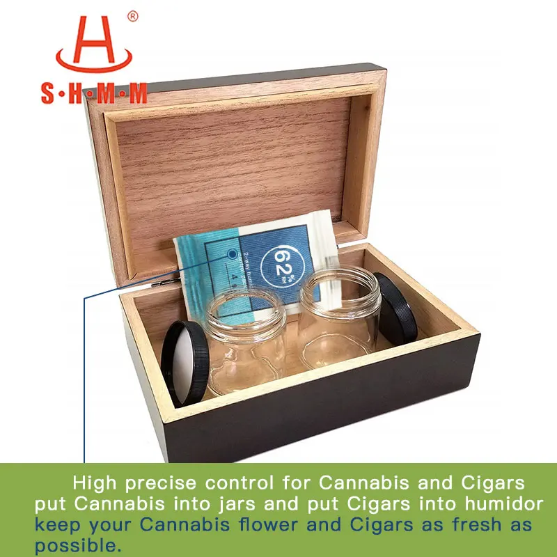 humidor bag or packs For Desktop Humidors Maintain Precise Humidity FS69- 60 Cigar Humidor