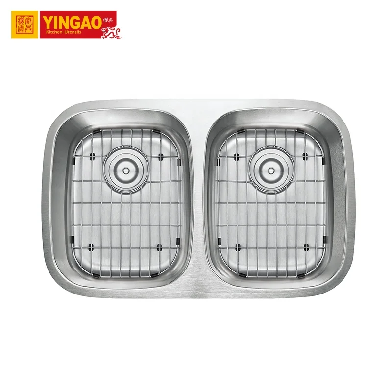 505Custom granite stainless steel double kitchen sink