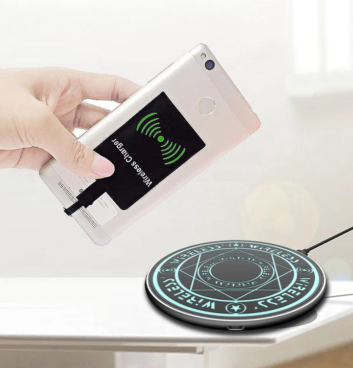 
mobile phones accessories slim qi micro 8pin type c wireless charger receiver adapter 