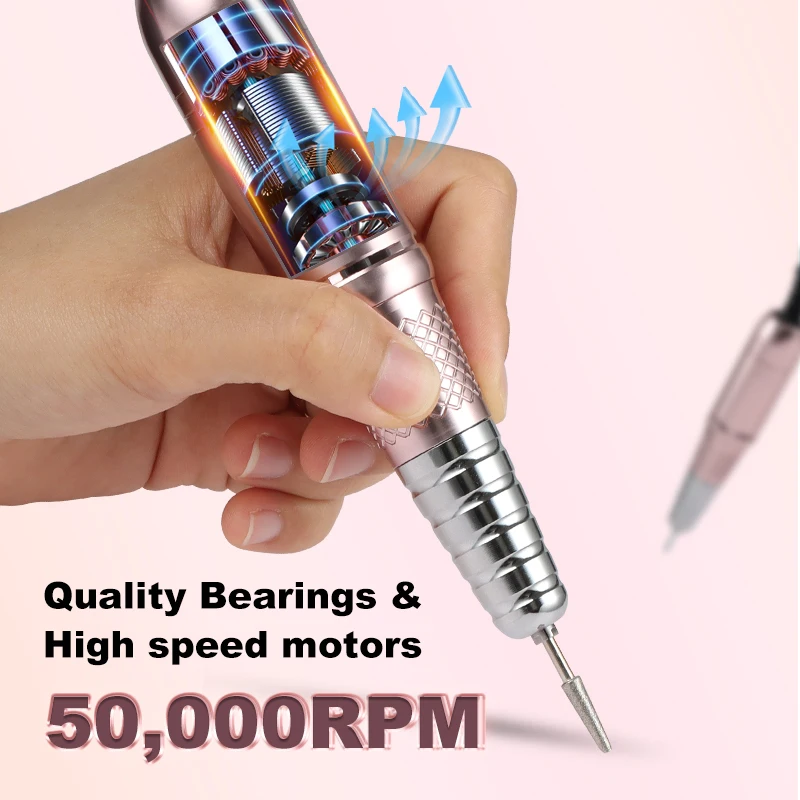 Electric Nail Drill Machine 50000RPM Professional Nail Drill Machine with light display