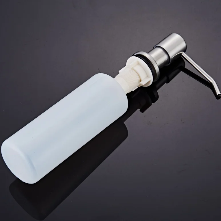 Brushed Nickel 304 Stainless Steel Manual Kitchen Sink Soap Dispenser
