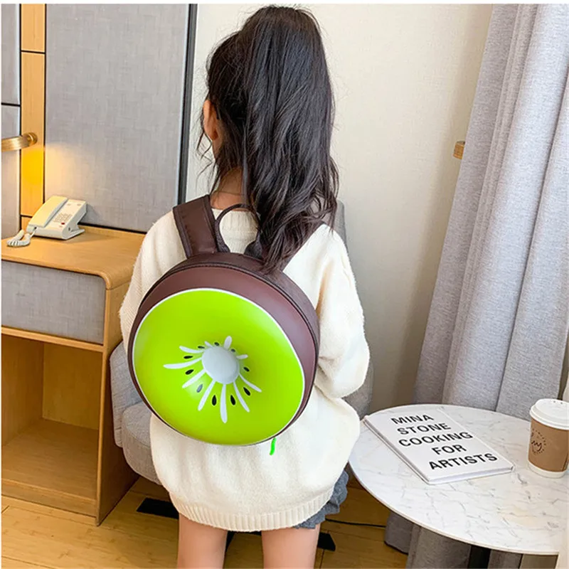 
wholesale school backpacks unique fruit design girl shoulders bag round kids school bag 