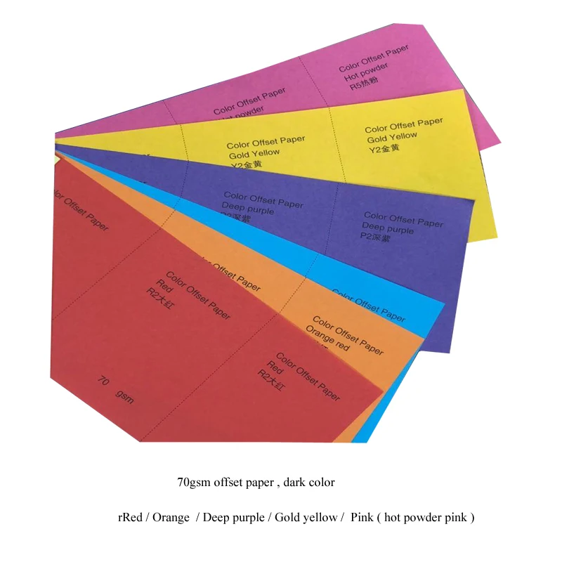Manufacturer supply Recyclable a4 paper colored paper 70gsm colored offset paper A4 size