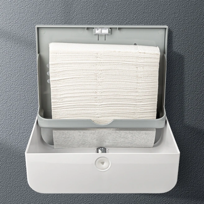 No punching square Refillable Paper Towel Dispenser Wall mounted ABS Jumbo Roll ABS kitchen tissue dispenser