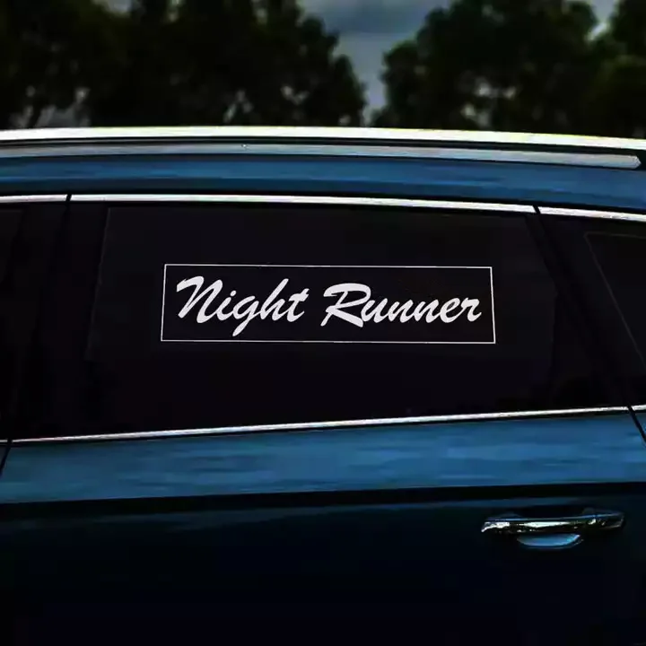 Wholesale EL luminous logo flexible LED ins name lighting car sticker Flash Lamp Car Sticker Sign