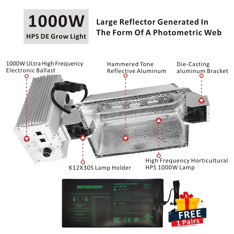 Dimming  600 watt 750 watt 825w 1000w 1150w hps digital ballast grow lights hps 1000w 600w with Electronic Ballast