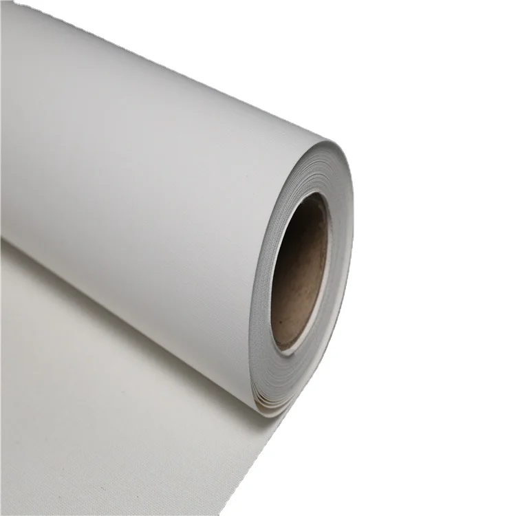 inkjet printing machine artist glossy water-proof poly-cotton canvas 340gsm canvas printing roll  for dye-based pigment inks poly-cotton canvas