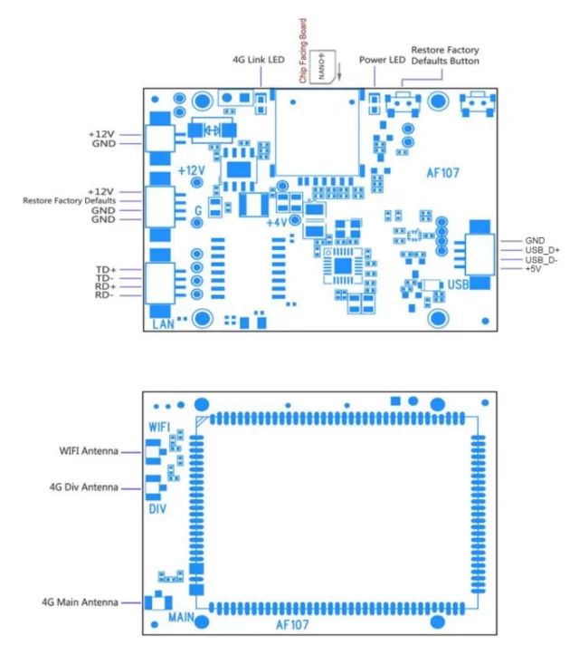 AF107 B Module with battery function CPE Wireless Wifi 4G Communication Module Customizable Bidirectional transmission