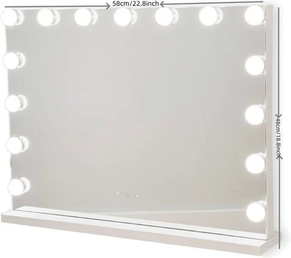 15  Bulbs Hollywood Lighted Vanity Mirror