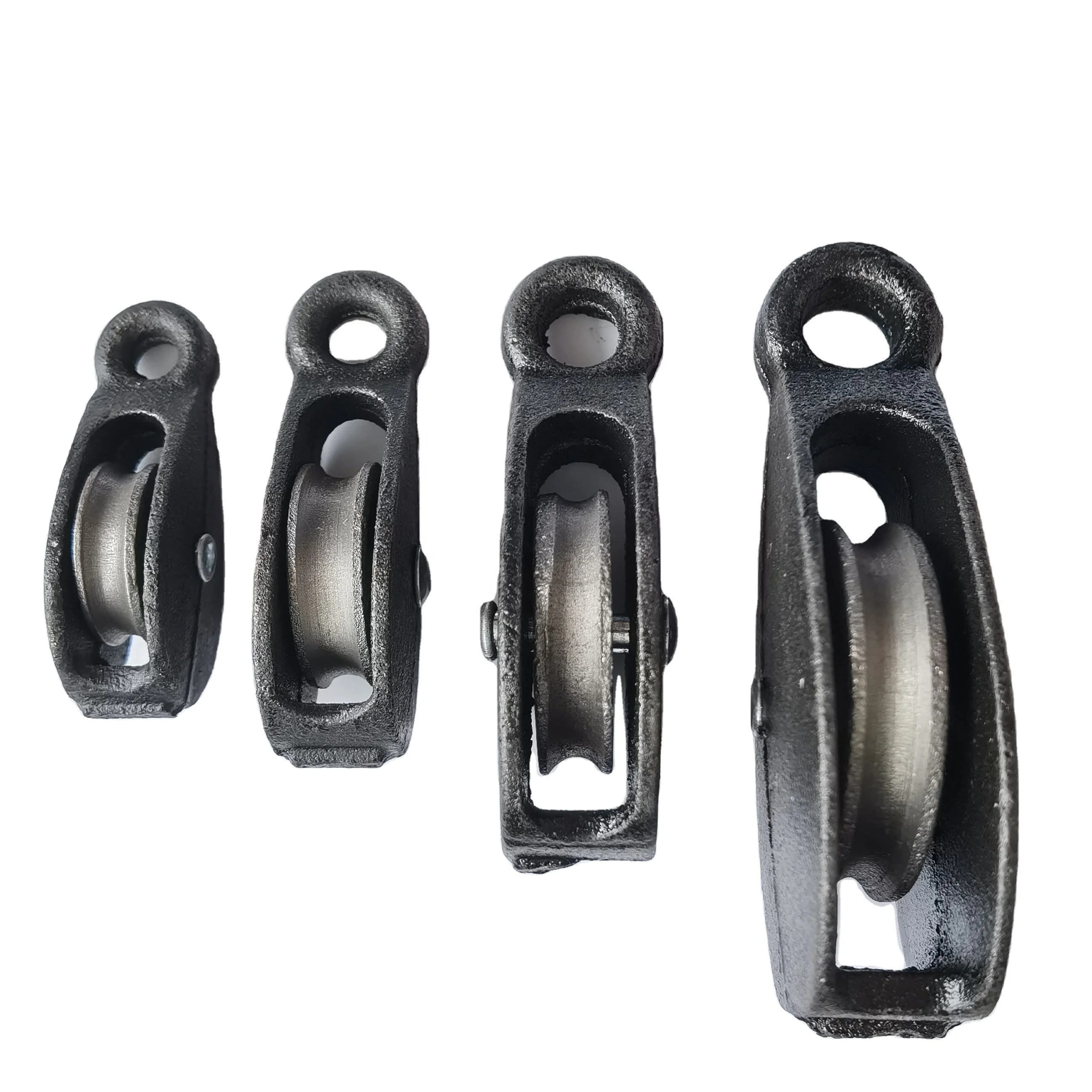 Black Cast Iron Single Lifting Pulley Block