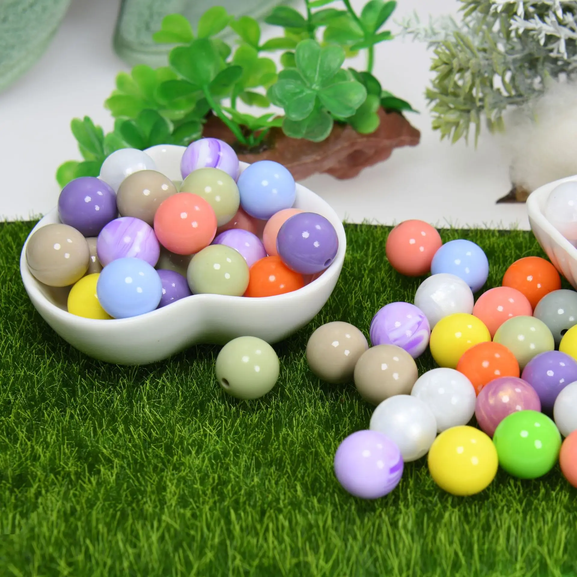 Silicone round beads 15mm candy color silicone beads baby jewelry accessories anti-chain accessories