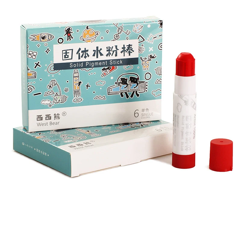 12colors Solid Gouache Stick Washable Tempera Silky Paint Stick Mess Free Kids Quick Dry Water Soluble Bath Crayons Toys