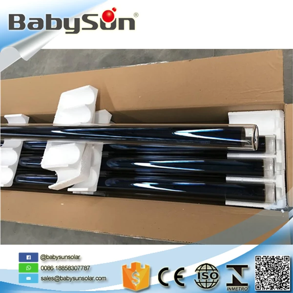 Three target solar evacuated Tube 47mm*1500mm, 58mm*1800mm, 70mm*2000mm used solar water heater