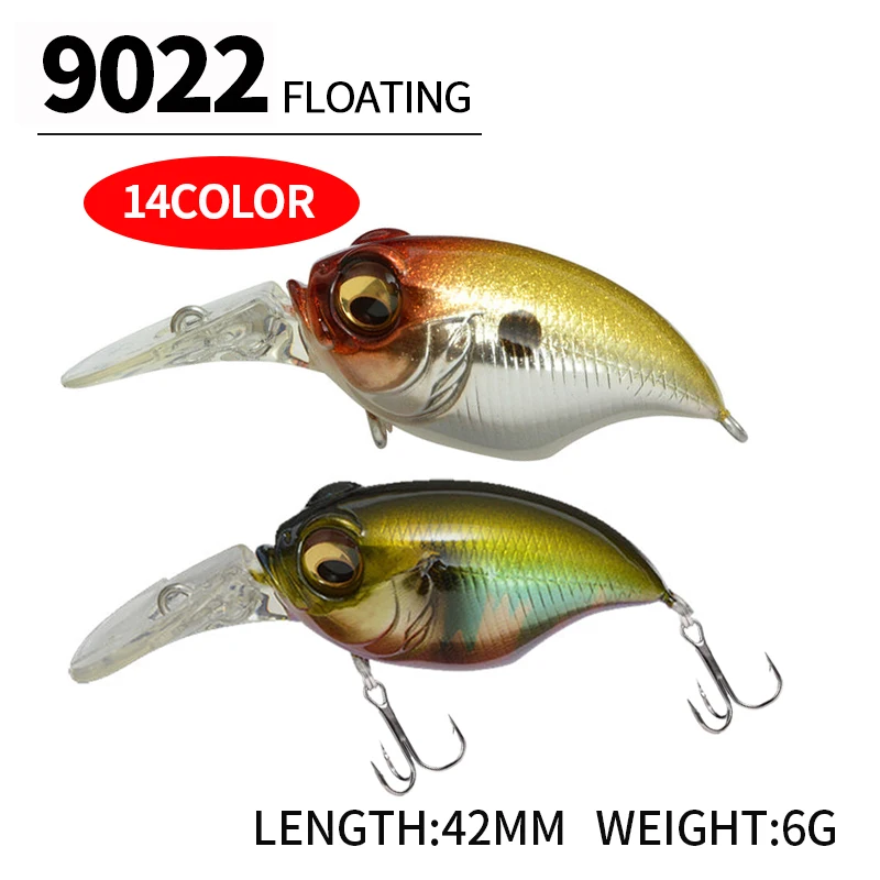 Factory Wholesale 42mm 6g Crank Lure Floating Lure Crankbait fishing artificial bait swim bait bass fishing baits for sale