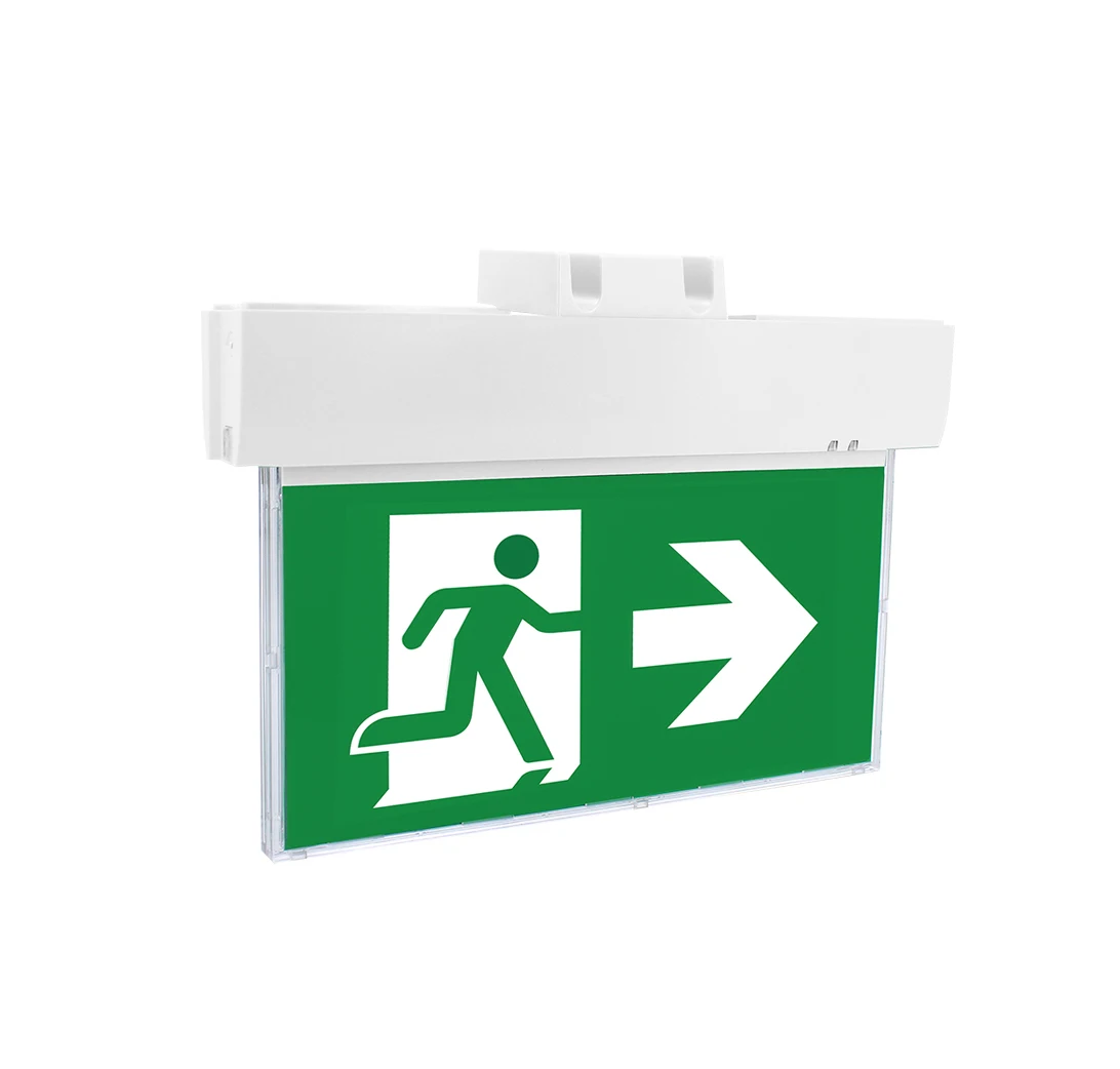 Automatic emergency light IP40 waterproof running man tritium plate wall accessible exit signs