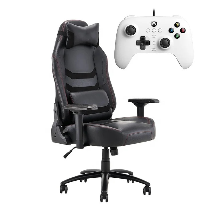 Anji Hot Pu Leather Computer Silla Gamers 2d Arms Ergonomic Home Office Computer Chair Cheapest Gaming Chair Price with Gamepad