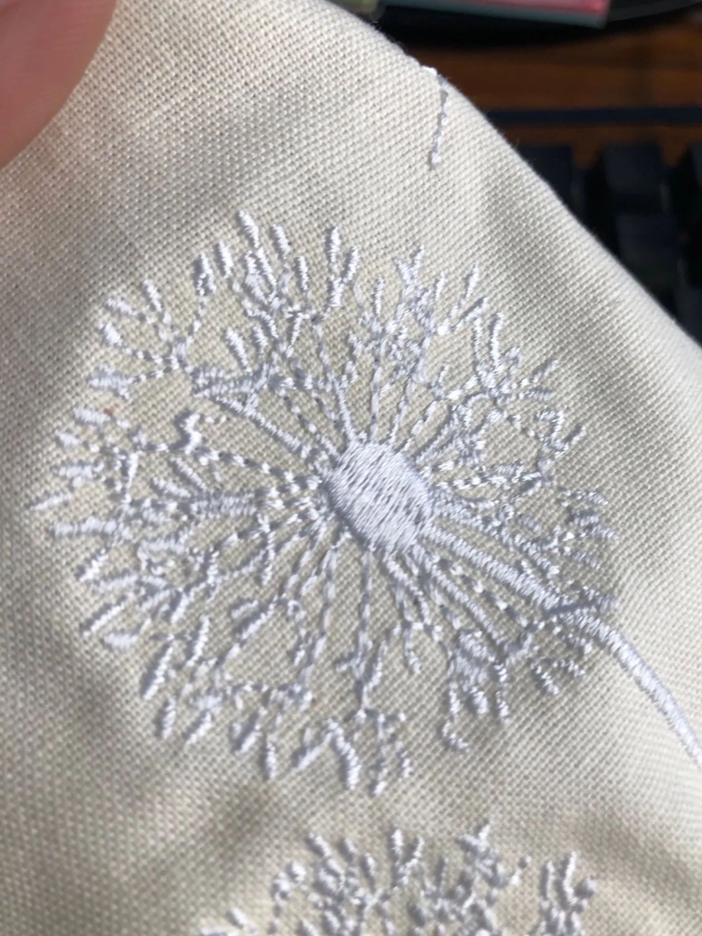 15*20 cm Off-White Cotton Linen Gift Drawstring Pouch Embroidery Logo Linen Drawstring Packaging bag