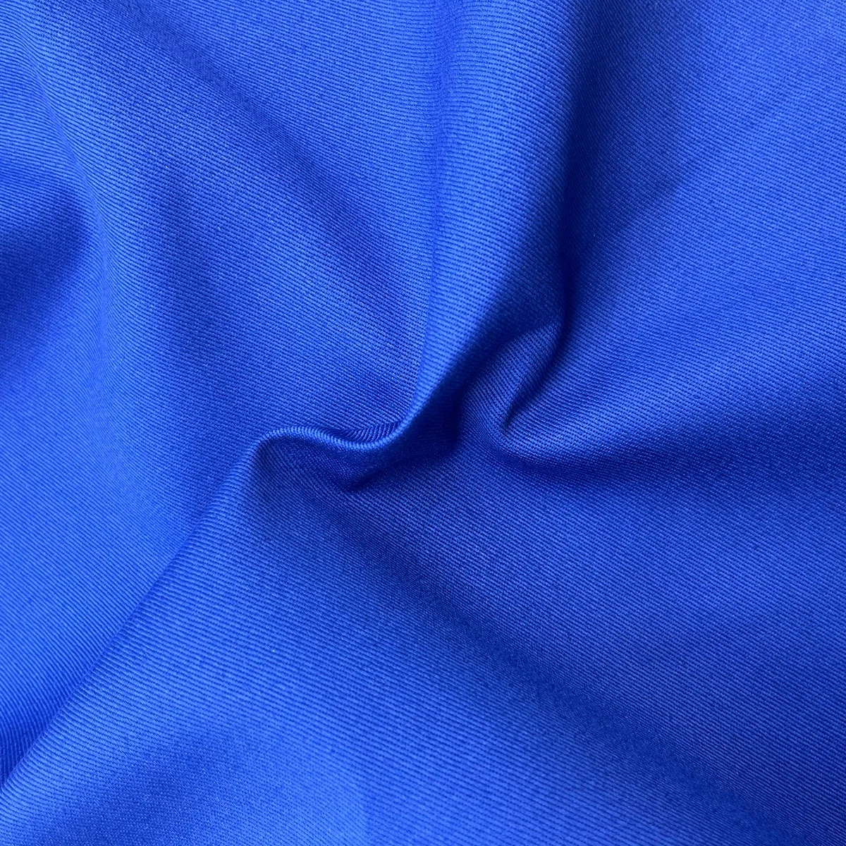 Textiles fabric manufacturer supplier cheap price wholesale royal blue woven 2/1twill 100% cotton workwear uniforms fabric