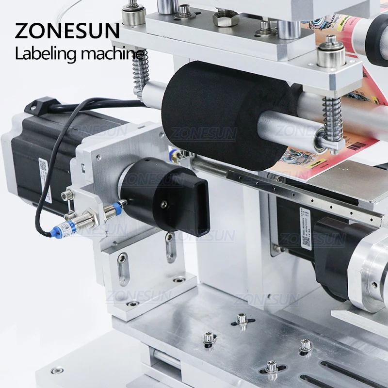 ZONESUN ZS-TB805 стеклянная банка наклейка Квадратная бутылка воды рукав Полуавтоматическая круглая пластиковые банки Зажигалка
