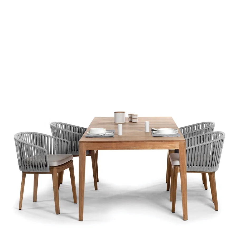  Top quality outdoor furniture garden patio Teak Wood Furniture Wooden Table and Chair For