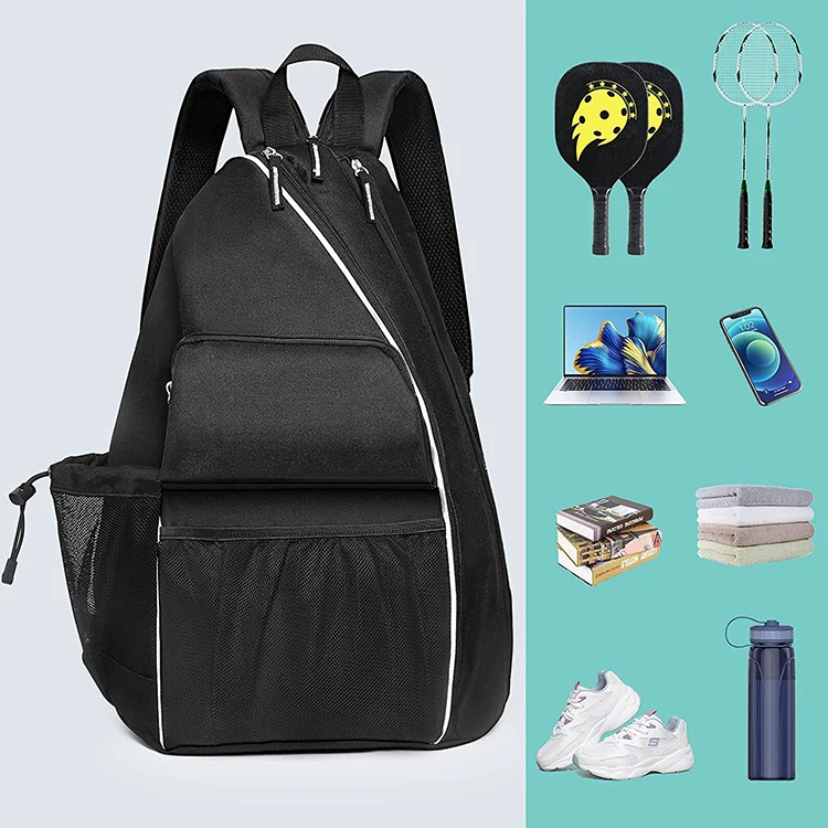 suppliers customizable men usa black canvas oxford sport pickleball backpack stylish women waterproof sport bag backpack 2023