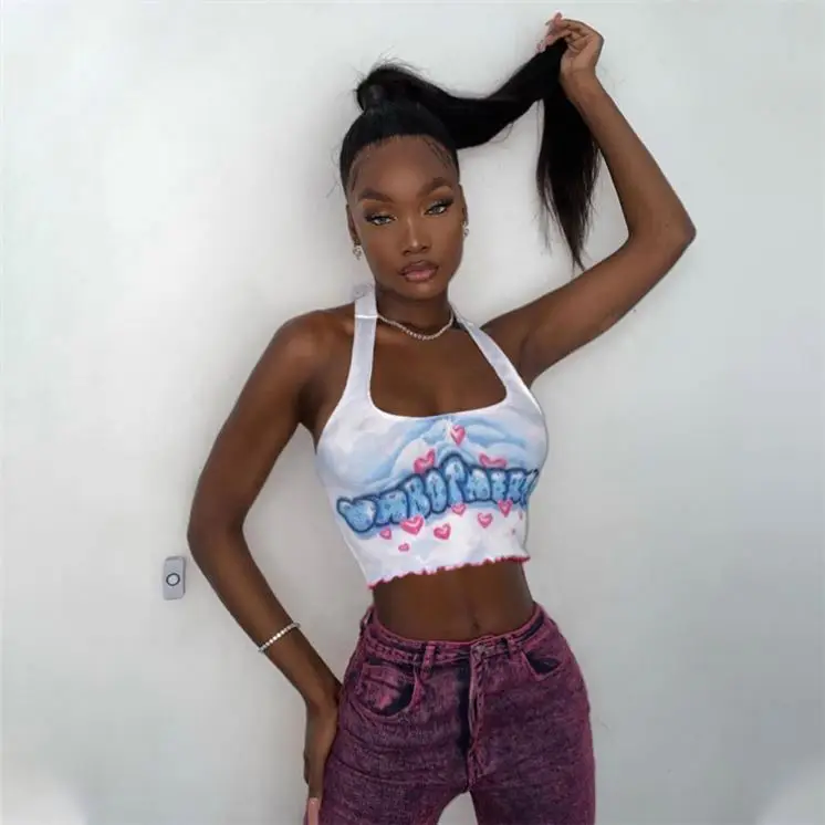 
Amazon 2021 Fashion Print Vest Short Pink Edge Tank Tops Girls Summer Sexy Tops For Women 2021 Amazon 2021 Fashion Print Vest Short Pink Edge Tank Tops Girls Summer Sexy Tops For Women 2021 Top