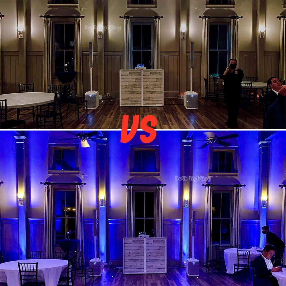 Bothlighting Led Wedge 3*18W LED Par Wedge Stage Lights Battery Wireless DMX Uplight For Wedding Party DJ Light Stage Lightings