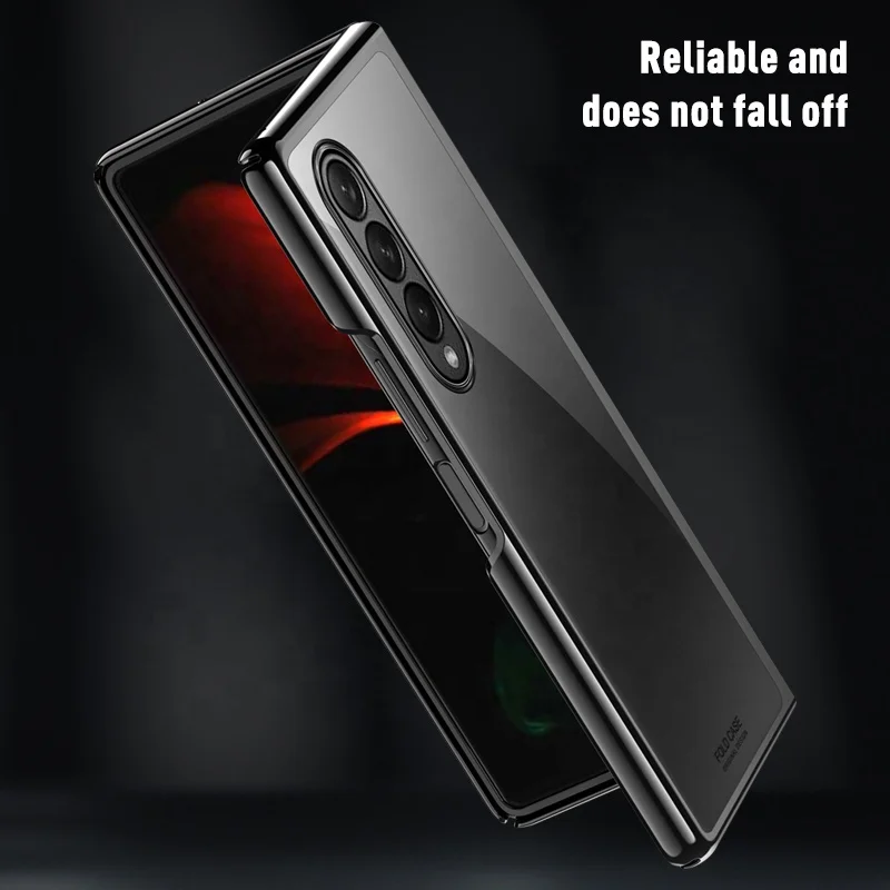 OMEVE для Samsung Galaxy Z Fold 3 5G чехол Ультратонкий гальванический Жесткий ПК кристально прозрачный задний Чехол