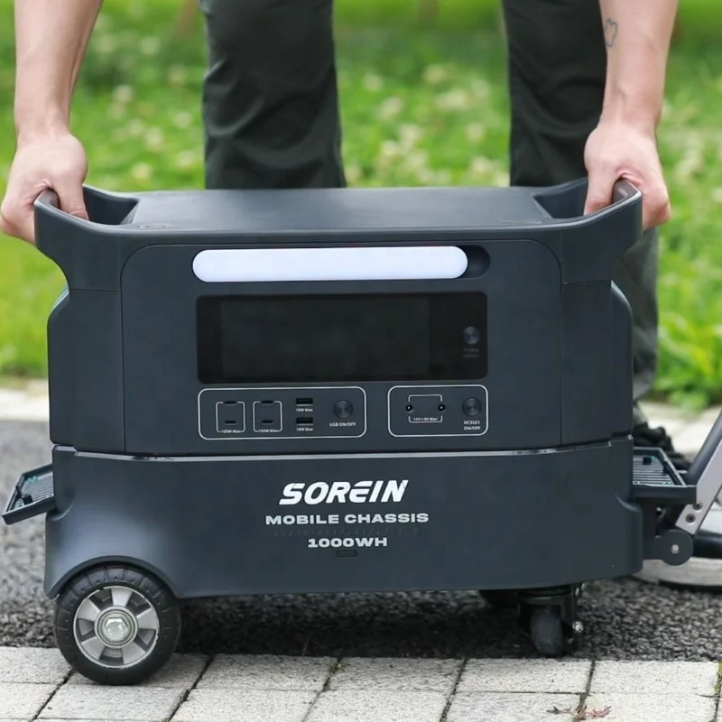 Solar Generator 2500w Emergency Power Box Portable Power Station with Wheels Original Lifepo4 3000 Cycles Solar Panels MPPT 13KG