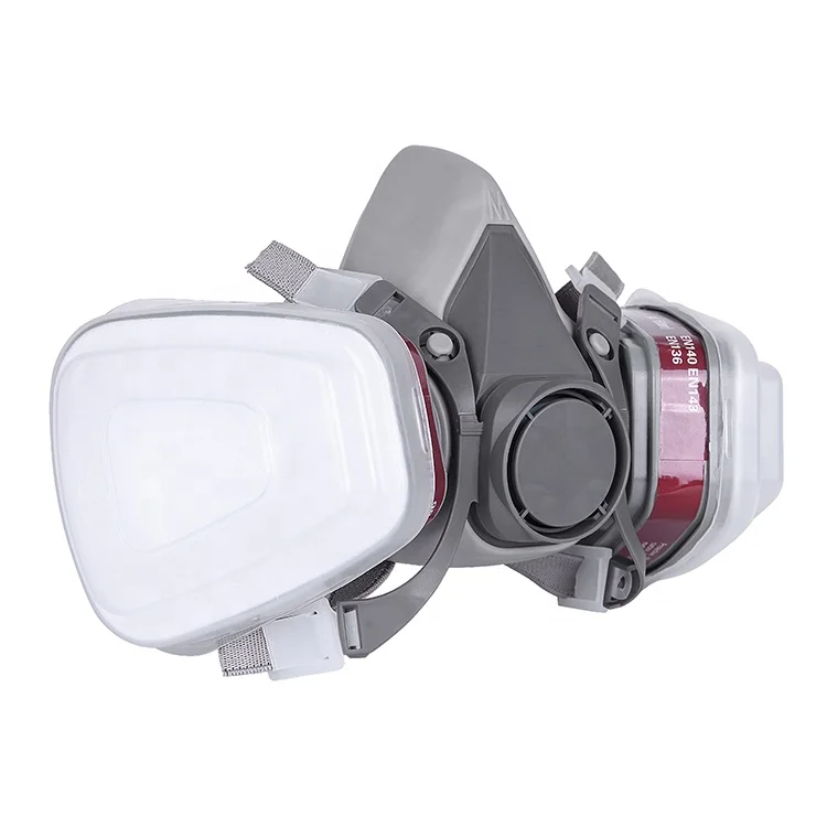2024 Free Shipping Paint Cover Half Dust Face Double Respirator Filter Silicone Mask
