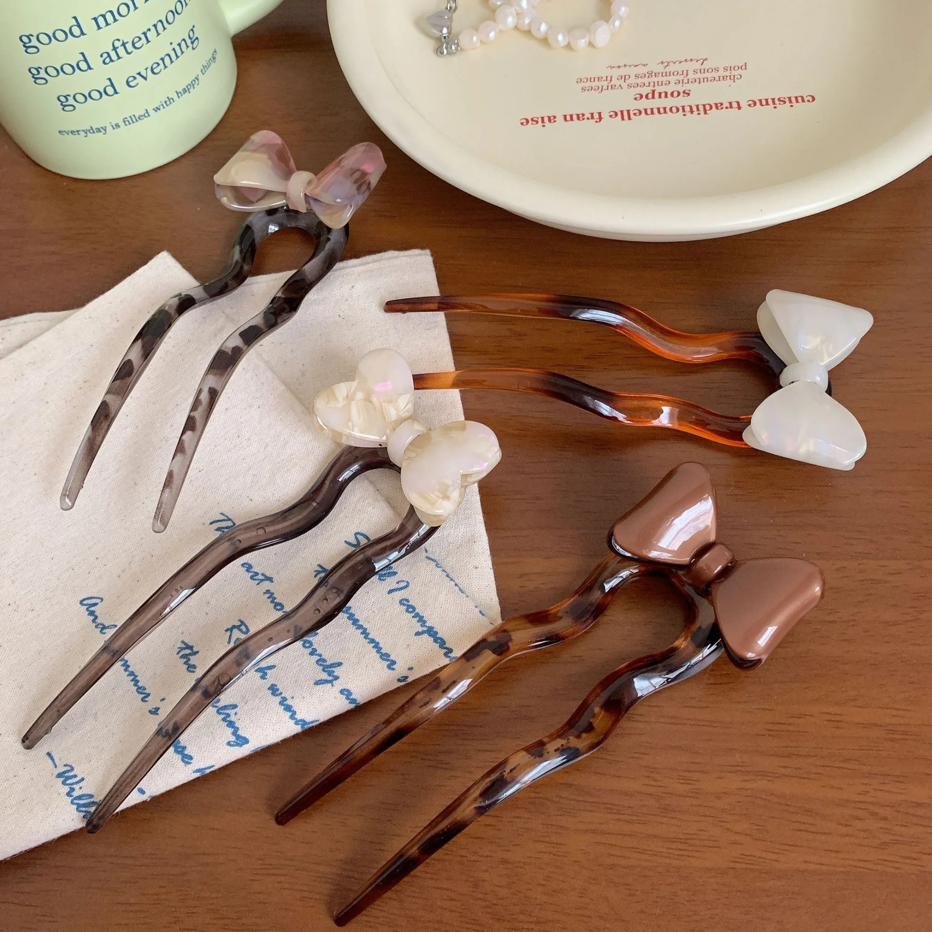 PDANY Wholesale Fashion Women Magic Bending U-Shape Clip Hair Stick Acetate Headwear Hairpin Clips Simple Pin For Women Girls