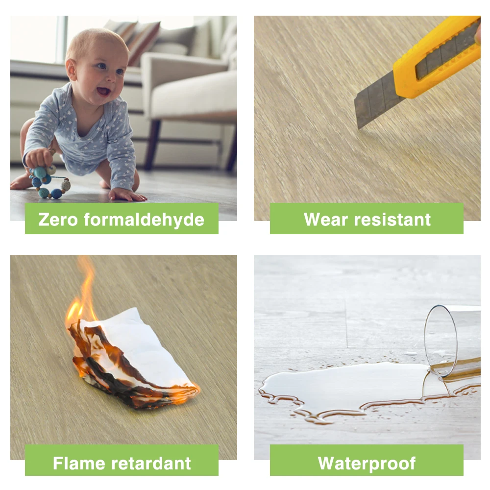 China Factory 5Mm Style Lvt Vinyl Interlocking Spc Flooring 6Mm