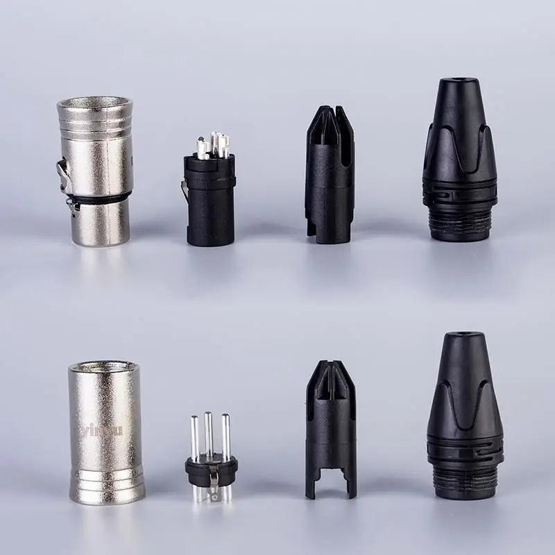 2023 New design Copper pins gold plated 3Pins Male and Female XLR Connector