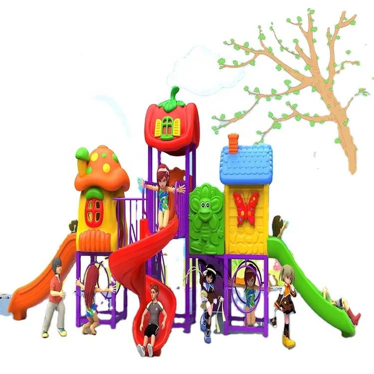 2020 China factory cheap good quality outdoor playground with plastic kids slide for kids for children play park