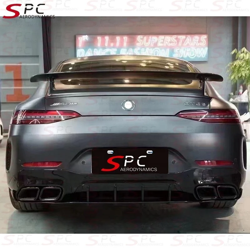 SPC Tuning Body Kit For Benz AMG GT53 GT50 Upgrade Body Kit For Benz AMG GT63 4 Door 2019+ X290 Carbon Fiber Wind Spoiler Kit