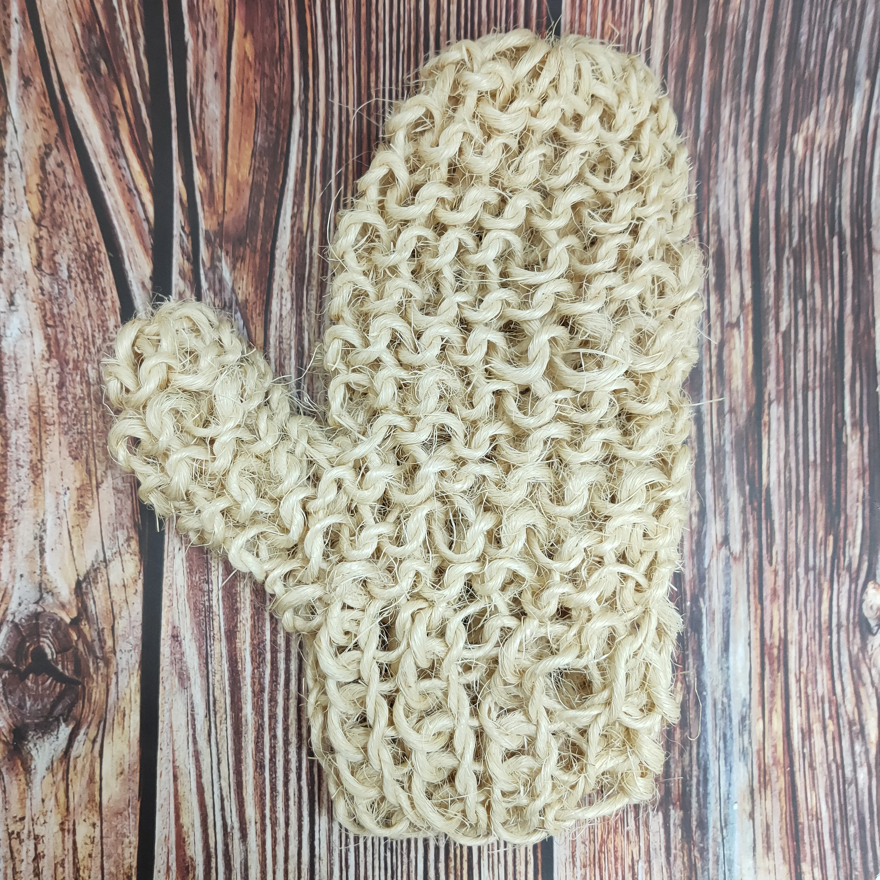 Exfoliating Sisal Fiber Loofah Mitt Mitten Sisal Bath