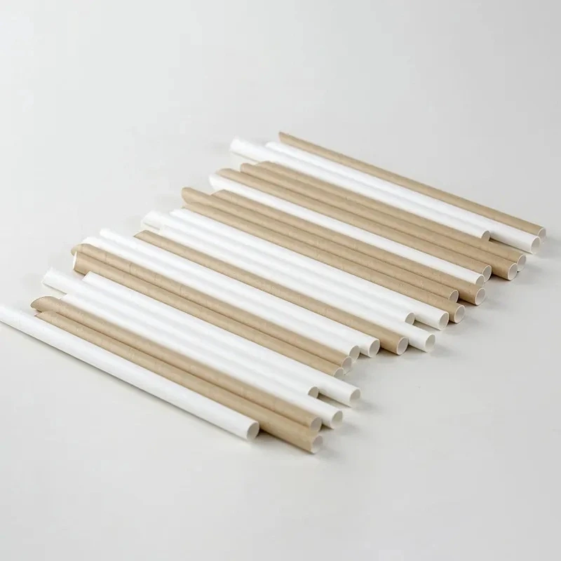 Drinking Tube with Sharp End Colorful Pattern Sustainable Drinking Paper Straw