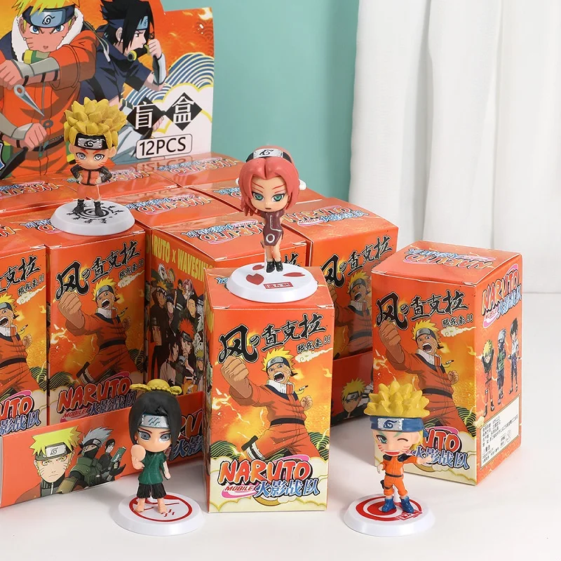Creative Narutos Mystery Blind Box Anime Onepieces Demonslayers Mini Figure Ornament Surprise Box Doll Model Collection Gifts T