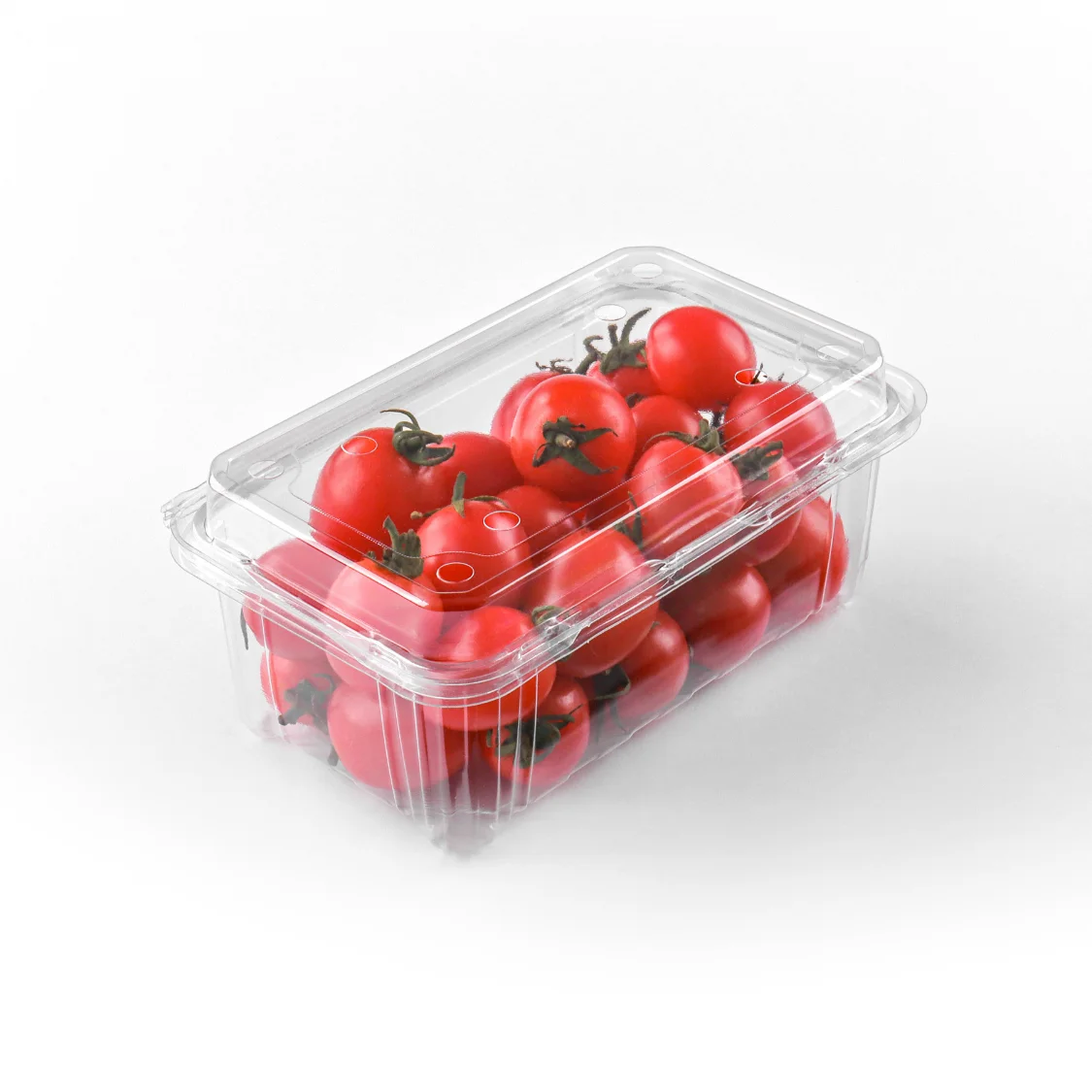 Custom   Fresh Cutting Fruit  Container  Packing Box Disposable Plastic Salad Fruit Cherry Tomatoes Packing Box