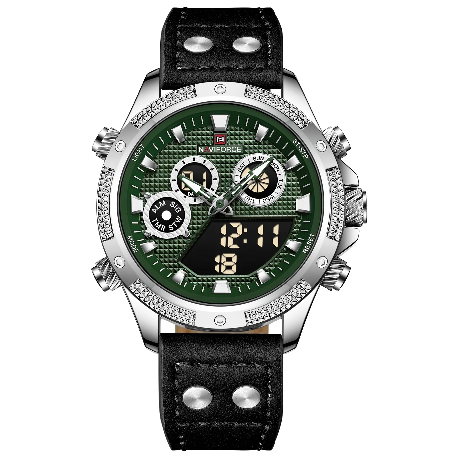 New High Quality NF9224 man business watch Trend Design Best Selling Promotional Man Quartz Watch Genuine Leather Band