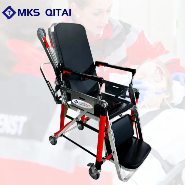 Patient Transfer Bed Medical Ambulance Aluminum Alloy Stretcher Folding Chair for sale