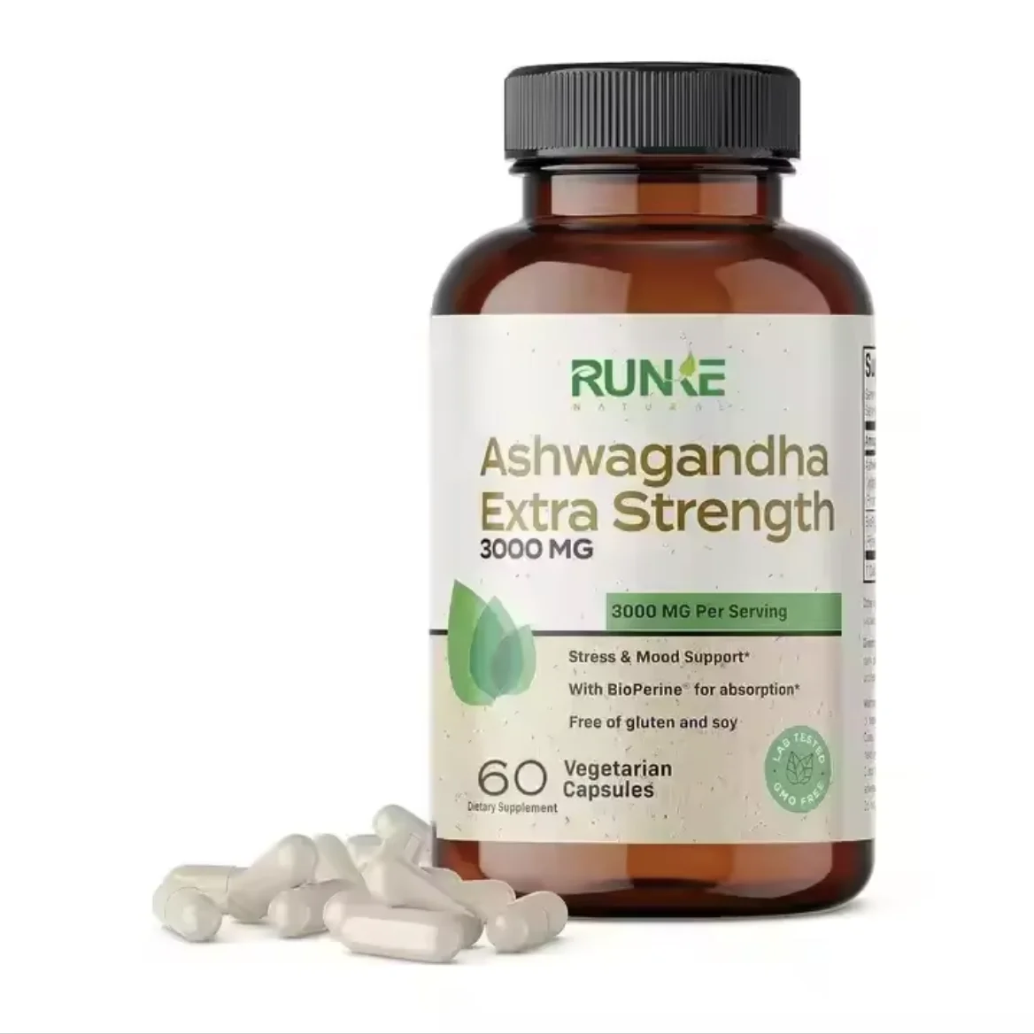 Custom Private Label Wholesale Bulk Prices Ksm 66 Supplement Extra Strength Organic Ashwagandha Extract Tablets Capsule