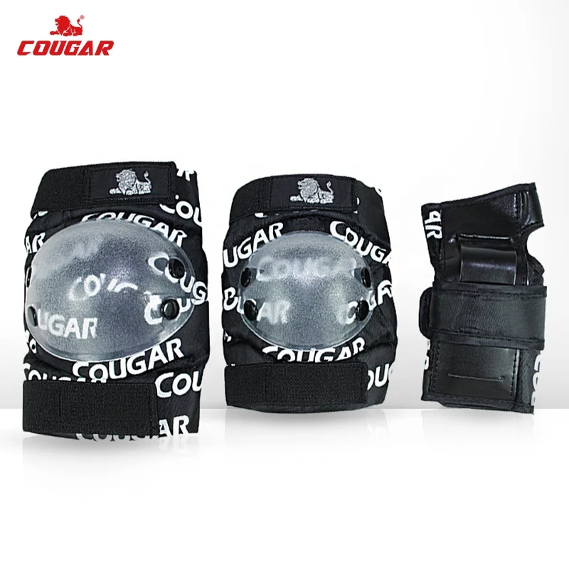 Cougar Custom Roller Skates Protective Gear Sports Skating Body Safety Hands Palm Elbow Knee Pads for Adult Man Women Teen Kid