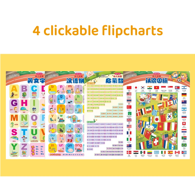 Preschool Learning machine Kids Talking Pen Chinese Learning For Language Learning With 54 Vols Books And 4 Clickable Flipcharts