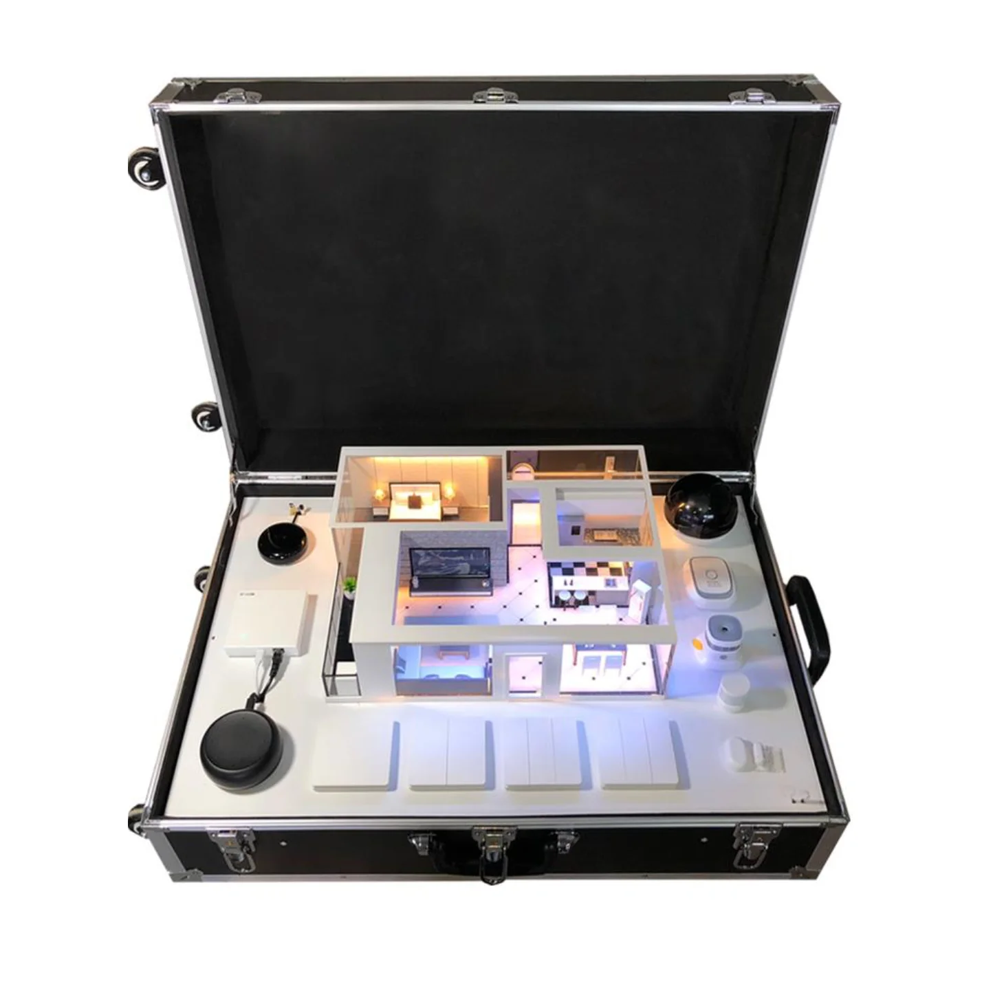 Demo box for smart home showcase, support ODM and OEM to print your logo on box and easy to carry