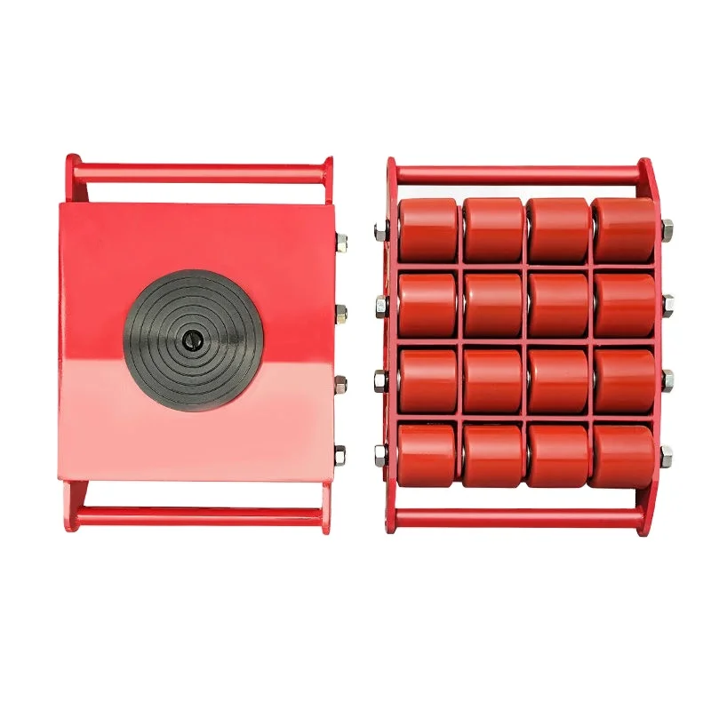 Competitive Price Red/Yellow Cargo Trolley Roller Platform Cargo Trolley