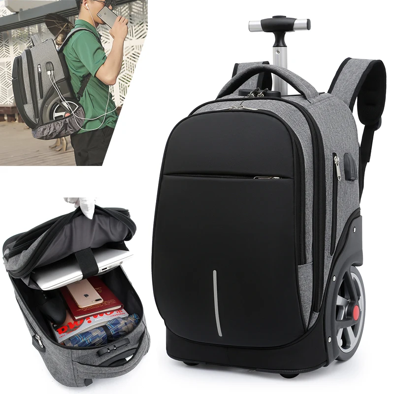 New Trending Trolley Backpack Bags Custom Waterproof 16 inch laptop backpack Trolley Bags for business trip