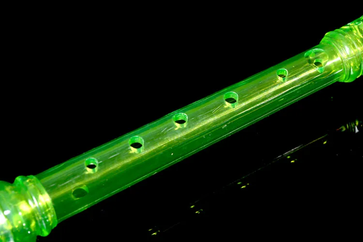 8 hole colorful  german style c flute transparent recorder