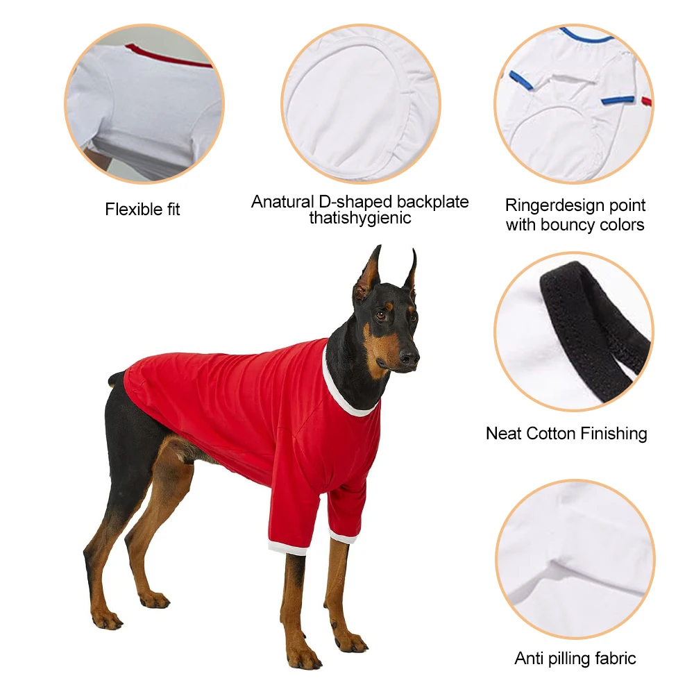 Cotton Soft Breathable  Clothes Wholesale Pet Clothes Large Custom Blank Chinese Online Markets T-Shirt Dog Shirt
