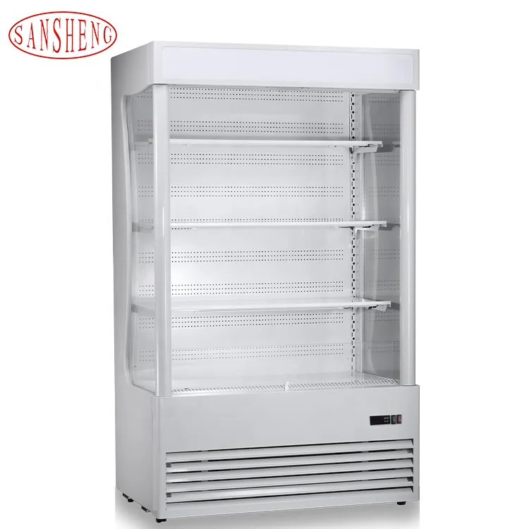Upright supermarket open display refrigerator open beverage cooler display cabinet